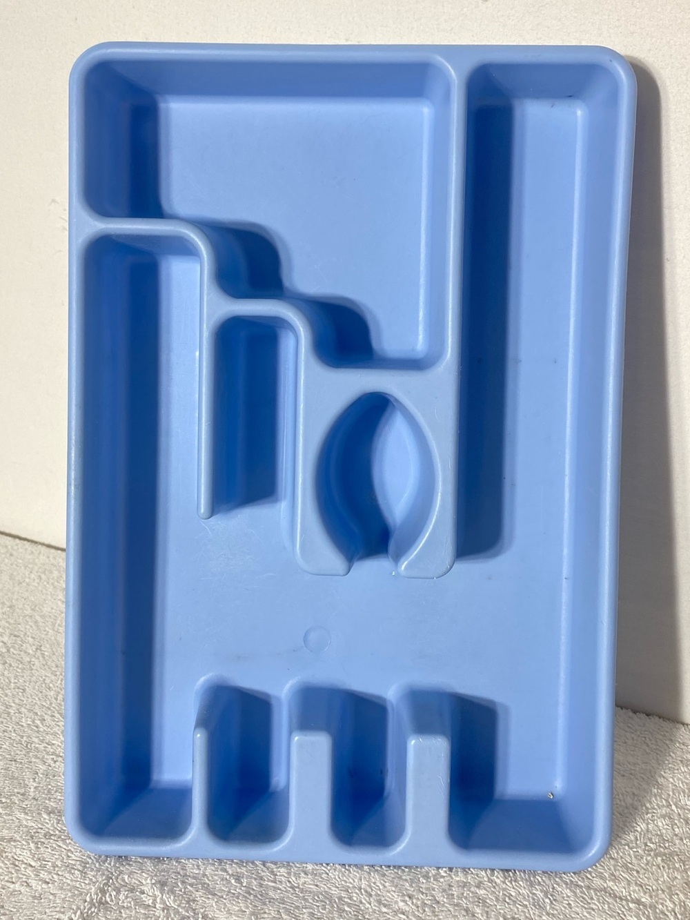 Vintage Rubbermaid Light Blue Plastic Utensil Drawer Organizer Tray #2921